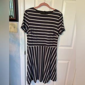 Loft grey and black back cutout A line dress